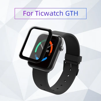 2 ks mäkké 3D Zakrivené Úplný Okraj Ochranná Fólia Pre Ticwatch GTH smart hodinky Anti-Scratch Sledovať Filmy Screen Protector