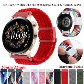 20 22 mm Nylon Watchband Popruh Pre Huawei Sledovať GT 3 Pro 43mm/GT2 42mm 46 mm Inteligentný Náramok Náramok Náhradné Príslušenstvo, Pás